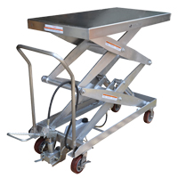 Vestil AIR-1500-D-PSS Table &eacute;l&eacute;vatrice &agrave; ciseaux hydraulique pneumatique, Acier inoxydable, 47-1/4" lo x 24" la, Cap. 1500 lb