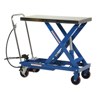 Vestil AIR-1750 Pneumatic Hydraulic Scissor Lift Table, Steel, 39-1/2" L x 20" W, 1750 lbs. Cap.