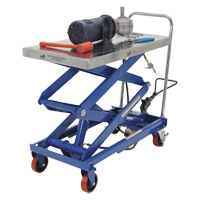 Vestil AIR-800-D Pneumatic Hydraulic Scissor Lift Table, Steel, 35-1/2" L x 20" W, 800 lbs. Cap.