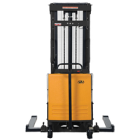 Vestil SL-63-AA Fork Lift Stacker, Electric Operated, 2000 lbs. Capacity, 63" Max Lift