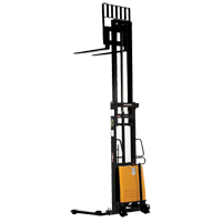 Vestil SL-137-AA Fork Lift Stacker, Electric Operated, 2000 lbs. Capacity, 137" Max Lift