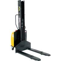 Narrow Mast Powered Lift Stacker, Electric Operated, 1500 lbs. Capacity, 118" Max Lift  LV586 | TENAQUIP