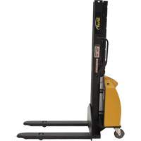 Vestil SLNM-63-FF Narrow Mast Powered Lift Stacker, Electric Operated, 1000 lbs. Capacity, 63" Max Lift