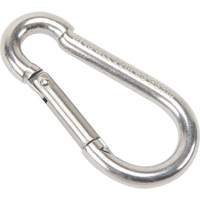 KLETON LW272 Mousqueton en acier inoxydable, 220 lb (0,11 tonne) Charge d'utilisation max., 3/16" Taille, 5/16" Oeil