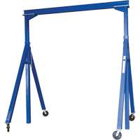 Vestil AHS-2-10-16 Adjustable Steel Gantry Crane, 10' L, 2000 lbs. (1 tons) Capacity
