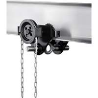 HTG Geared Clevis Trolley, 4409 lbs. (2 tons) Capacity, 2-39/64" - 8-43/64"  LW530 | TENAQUIP