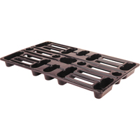 Plastic Pallets, 4-Way Entry, 24" L x 15" W x 1-1/2" H MA374 | TENAQUIP