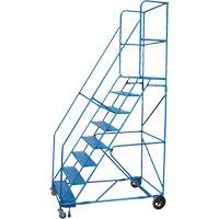 KLETON MA622 CSA-Certified Rolling Step Ladder with Locking Step, 8 Steps, 30" Step Width, 72" Platform Height, Steel