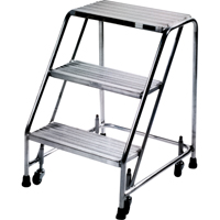 Ballymore A2S-RIB Rolling Ladders, 2 Steps, 18" Step Width, 19" Platform Height, Aluminum