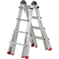 Featherlite JLT18 &eacute;chelles t&eacute;lescopiques industrielles extra robustes &agrave; usages multiples Jaws, 9' - 15', Aluminium, 300 lb, CSA calibre 1A