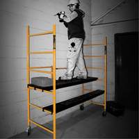 Metaltech I-IRC Mobile Work Scaffolding - Maxi Round Scaffolding, Steel Frame, 78-1/4" H