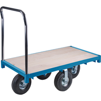 KLETON MB286 Heavy-Duty Platform Truck, 96" L x 48" W, 1200 lbs. Capacity, Pneumatic Casters