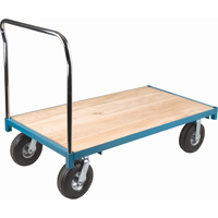 Heavy-Duty Platform Truck, 48" L x 24" W, 1200 lbs. Capacity, Pneumatic Casters MB256 | TENAQUIP