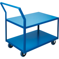 Heavy-Duty Low Profile Shop Carts, 2 Tiers, 24" W x 36" D x 40" H, 1200 lbs. Cap. MB425 | TENAQUIP