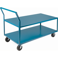 KLETON ML109 Heavy-Duty Low Profile Shop Carts, 2 Tiers, 30" W x 72" D x 41" H, 2400 lbs. Cap.