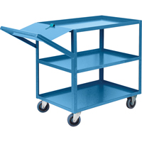 Order Picking Carts, 36" H x 24" W x 64" D, 3 Shelves, 1200 lbs. Capacity ML096 | TENAQUIP