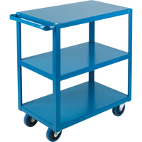 Heavy-Duty Shelf Carts, 3 Tiers, 18" W x 36" H x 30" D, 1200 lbs. Capacity MB455 | TENAQUIP