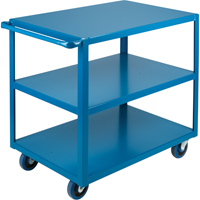 KLETON MB458 Heavy-Duty Shelf Carts, 3 Tiers, 24" W x 36" H x 39" D, 1200 lbs. Capacity