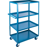 Heavy-Duty Shelf Carts, 4 Tiers, 24" W x 61" H x 51" D, 1200 lbs. Capacity MB472 | TENAQUIP