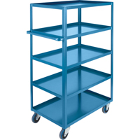 KLETON MB476 Heavy-Duty Shelf Carts, 5 Tiers, 24" W x 61" H x 39" D, 1200 lbs. Capacity