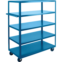 KLETON MB475 Heavy-Duty Shelf Cart, 5 Tiers, 24" W x 61" H x 36" D, 1200 lbs. Capacity
