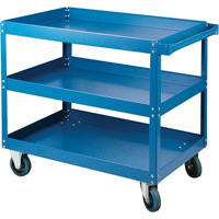 KLETON MB485 Shelf Carts , 3 Tiers, 18" W x 36" H x 30" D, 900 lbs. Capacity