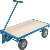 KLETON MD186 Ergonomic Platform Wagon Trucks, 24" W x 48" L, 45" Handle, 1000 lbs. Capacity, 10" Wheel Dia., Pneumatic Wheels