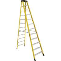 Featherlite 6412 Industrial Heavy-Duty Stepladders (6400 Series), 12', Fibreglass, 300 lbs. Capacity, Type 1A