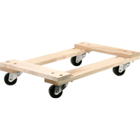 KLETON MD515 Chariots en Bois Franc - usage moyen, Roues en Polyol&eacute;fine, Capacit&eacute; de 900 lb, 18" la x 30" p x 7" h