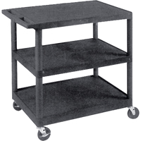 Luxor H. Wilson HE34-B Chariot utilitaire, 3 tiers, 18" x 34" x 24", Capacit&eacute; 400 lb