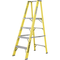 Featherlite 6508 Industrial Heavy-Duty Platform Stepladders (6500 Series), 8', 300 lbs. Cap.