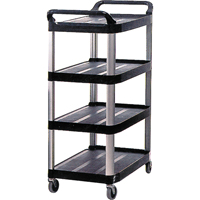 Rubbermaid FG409600BLA Chariot utilitaire, 4 tiers, 20" x 51" x 40-5/8", Capacit&eacute; 300 lb