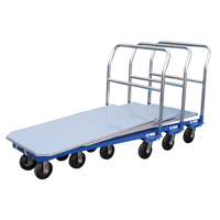 Platform Cart, 48" L x 24" W, 1500 lbs. Capacity, Mold-on Rubber Casters  MF987 | TENAQUIP