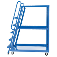 Stock Picking Cart, Steel, 27-7/8" W x 56-1/8" D, 3 Shelves, 1000 lbs. Capacity  MF991 | TENAQUIP