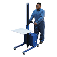 Vestil PEL-88S-D3 Quick Lift Platform Stacker, Electric Operated, 175 lbs. Capacity, 57" Max Lift
