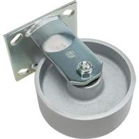 Algood RE6553-A38H-SS-RB Roulettes robustes EMaxx &agrave; cheville, Fixe, 5" (127 mm), Acier, 1000 lb (453,6 kg)