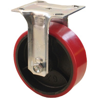 Algood RE6563-A38F-UR-RB Roulettes robustes EMaxx &agrave; cheville, Fixe, 6" (152,4 mm), Ur&eacute;thane moul&eacute;, 1200 lb (544,3 kg)