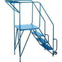 Mechanics/Maintenance Rolling Ladder, Steel, 4 Steps, 38" Platform Height MH213 | TENAQUIP