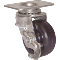 Algood R0803-A17D-UG-SLB Roulette &agrave; usage g&eacute;n&eacute;ral, Fixe avec frein, 2" (51 mm), Ur&eacute;thane, 85 lb (38 kg)