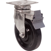 Algood S5043-A27D-PH-TLB Roulette &agrave; usage g&eacute;n&eacute;ral, Pivotant avec frein, 4" (101,6 mm), Ph&eacute;nolique, 400 lb (181 kg)