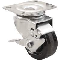 Algood S5033-A27D-PH-TLB General Purpose Caster, Swivel with Brake, 3" (76 mm), Phenolic, 400 lbs. (181 kg.)