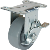 Algood R5043-A27D-U-TLB Roulette &agrave; usage g&eacute;n&eacute;ral, Fixe avec frein lat&eacute;ral, 4" (101,6 mm), Ur&eacute;thane, 350 lb (158,8 kg)