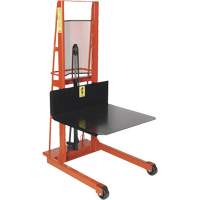 Wesco 260052 Hydraulic Platform Lift Stacker, Hand Winch Operated, 1000 lbs. Capacity, 80" Max Lift