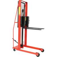 Hydraulic Fork Lift Stacker, Foot Pump Operated, 1000 lbs. Capacity, 64" Max Lift  MH699 | TENAQUIP