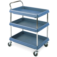 Metropolitan Wire BC2030-3DG Deep Ledge Utility Cart, 3 Tiers, 21" x 41" x 33", 400 lbs. Capacity