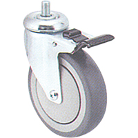Can Am Y580D-ECB-ST Roulette zingu&eacute;e, Pivotant avec frein, Diam&egrave;tre 5" (127 mm), Capacit&eacute; 240 lb (108 kg)