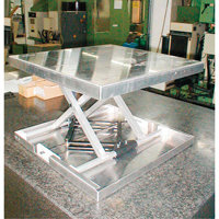 Lift-Tool™ Table Top Scissor Lift, 23" L x 22" W, Aluminum, 300 lbs. Capacity  MJ517 | TENAQUIP