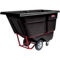 Rubbermaid FG130500BLA Chariot basculeur, Poly&eacute;thyl&egrave;ne, 1/2 vg³, Capacit&eacute; de charge de 850 lb