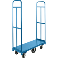 KLETON MK970 U-Boat Platform Truck, 48" L x 18" W, 1500 lbs. Capacity, Rubber Casters