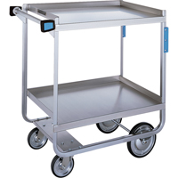 Lakeside Material Handling 721 Heavy-Duty U Frame Carts, 2 Tiers, 19-3/8" W x 34-1/2" H x 32-5/8" D, 700 lbs. Capacity